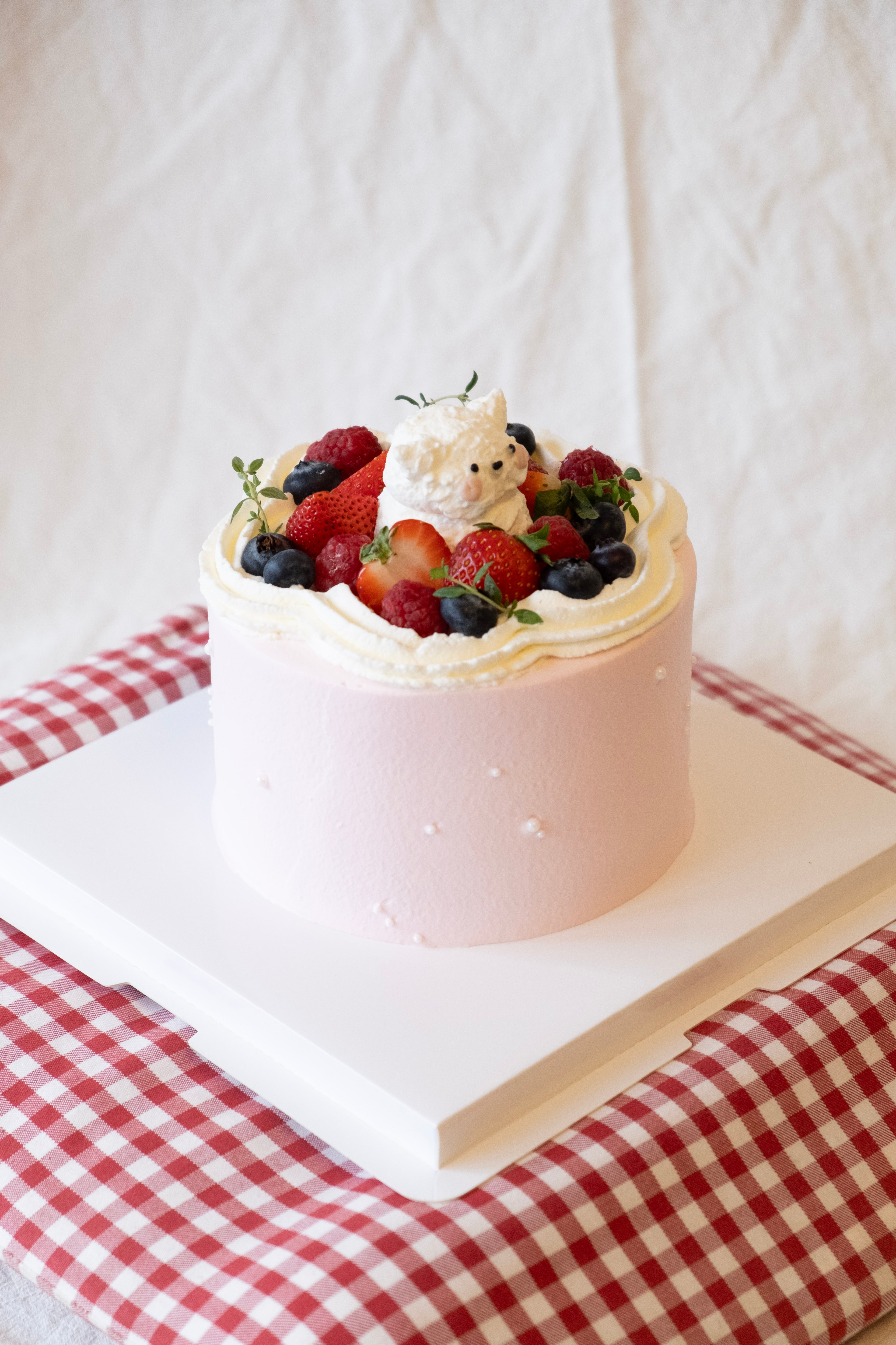 puppy in berries' garden