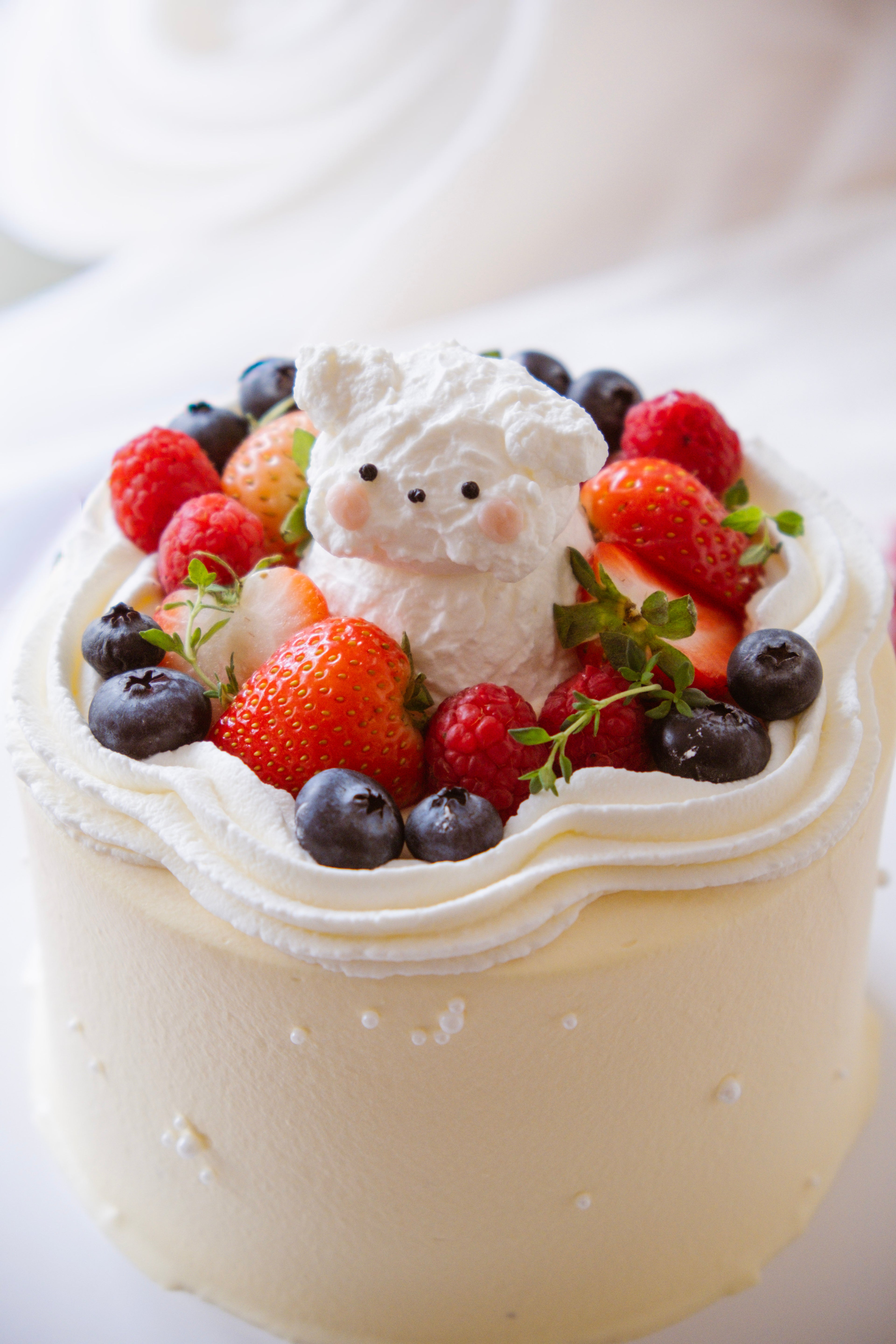 puppy in berries' garden