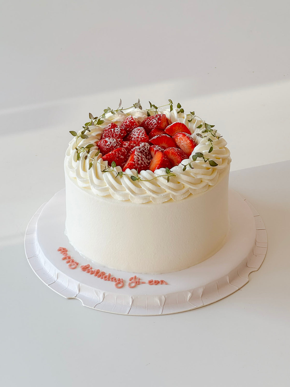 Strawberry & Thyme Wreath Cake