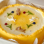 [krabicový dort] žluté vintage