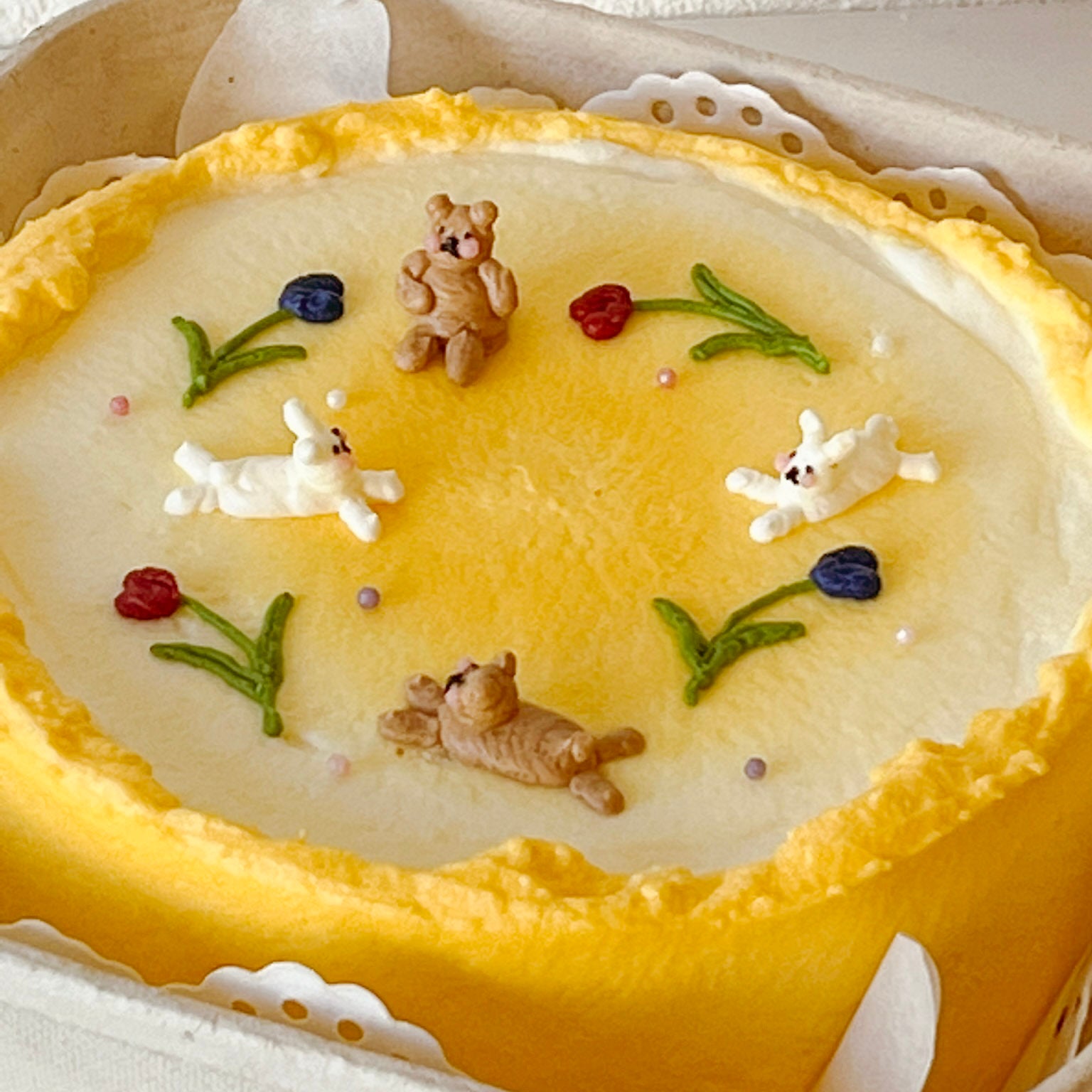 [krabicový dort] žluté vintage